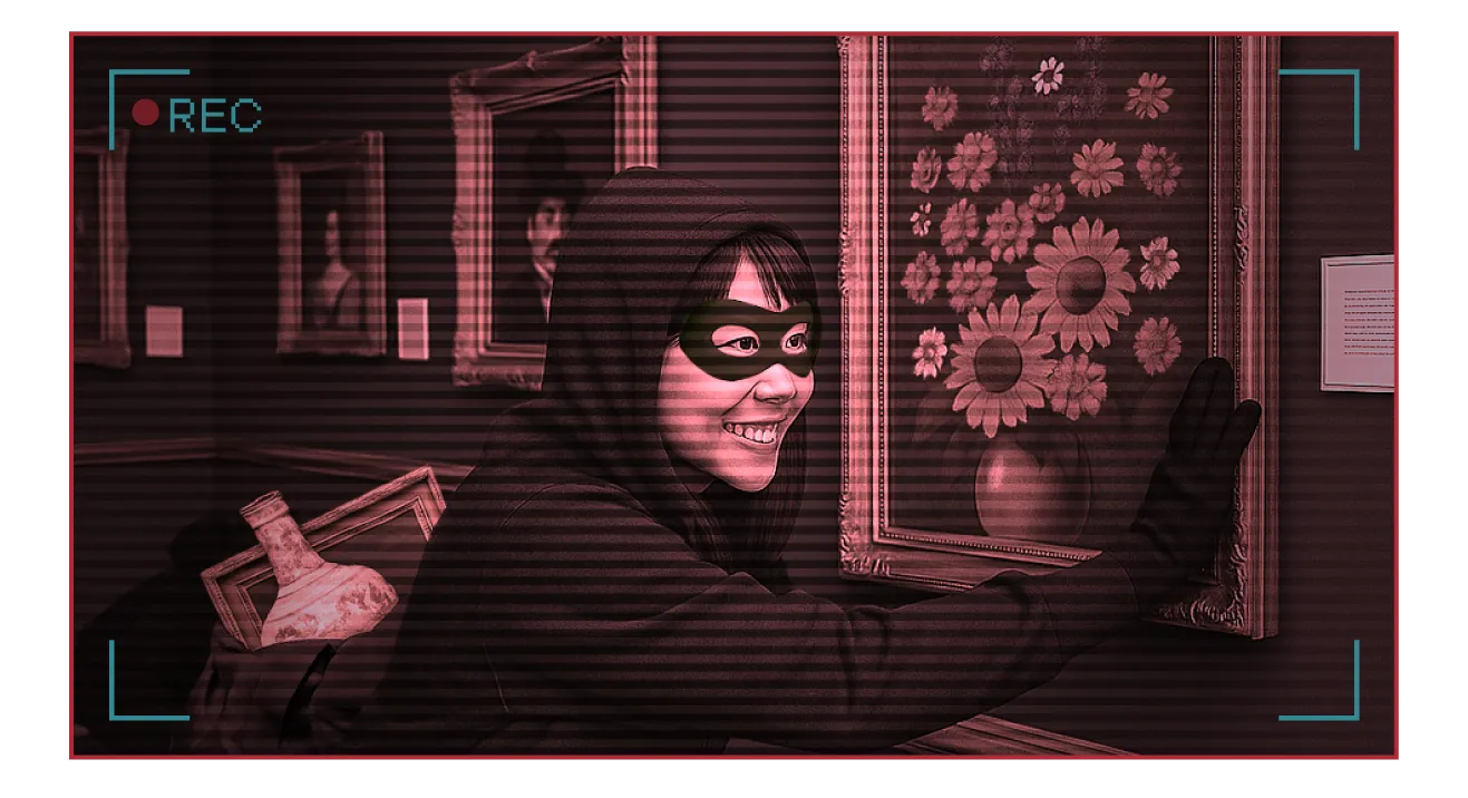 レーザーをかいくぐり、美術品を盗む